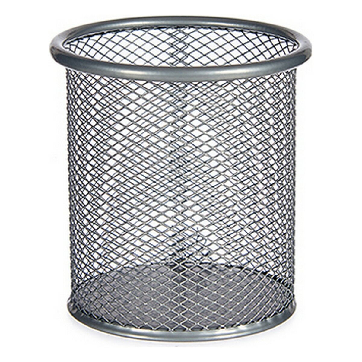 Portalápices Pincello Negro Plata Metal 9 x 9,7 x 9 cm (12 Unidades)