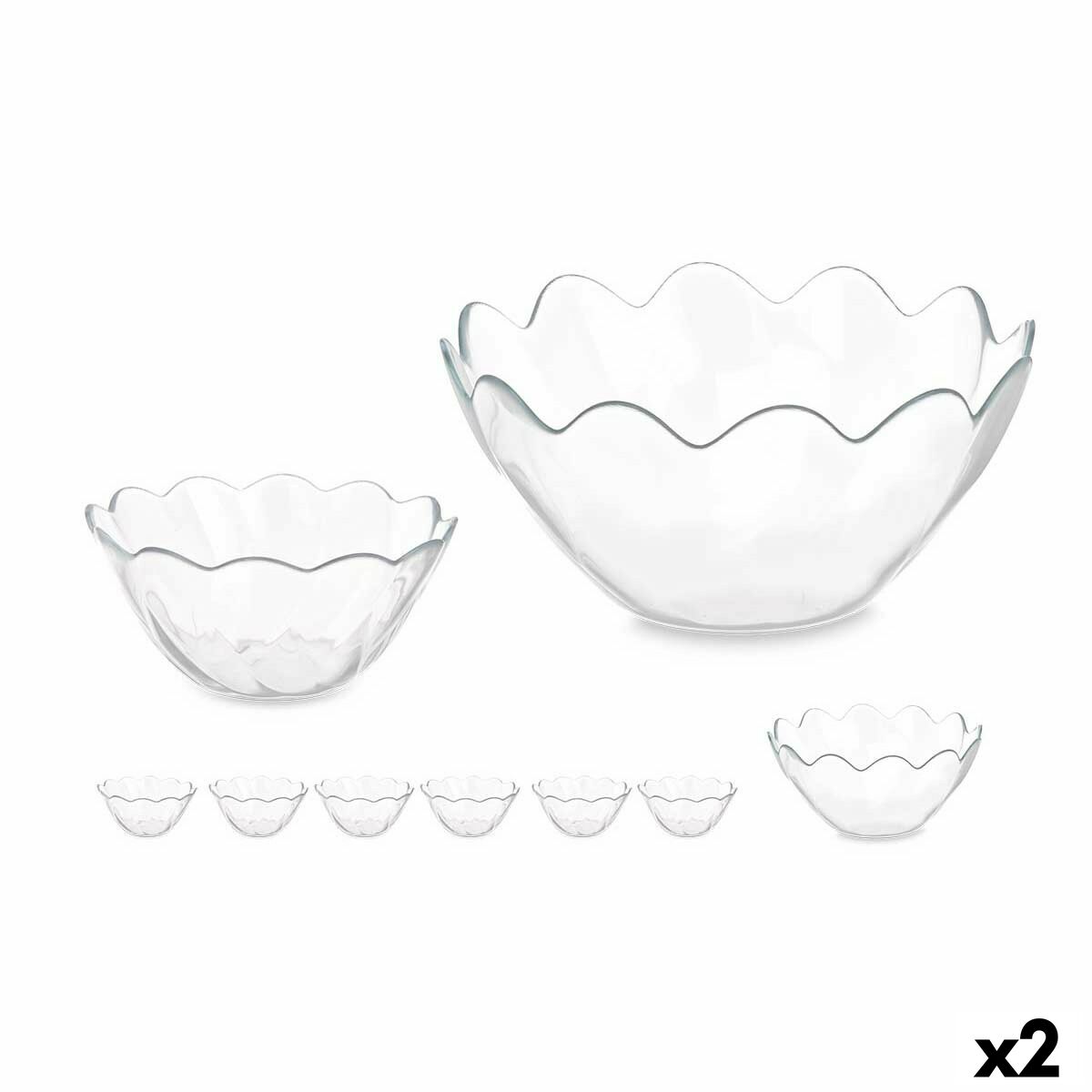 Set de Cuencos Pasabahce Hasir Transparente Vidrio 31 x 25,5 x 24,5 cm (2 Unidades)