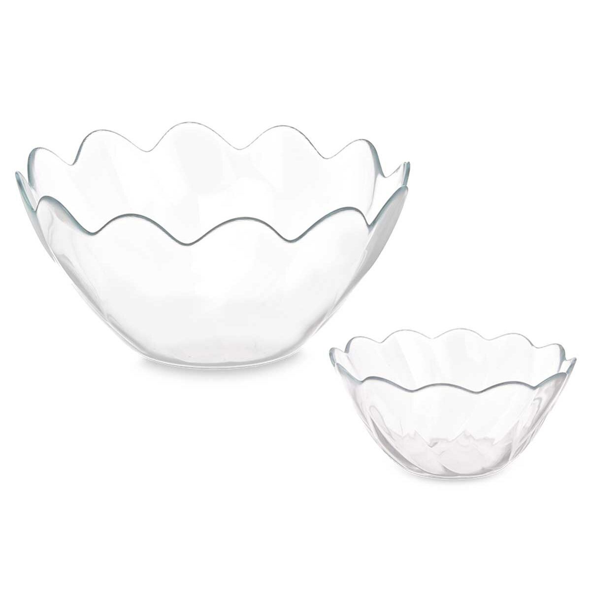 Set de Cuencos Pasabahce Hasir Transparente Vidrio 31 x 25,5 x 24,5 cm (2 Unidades)