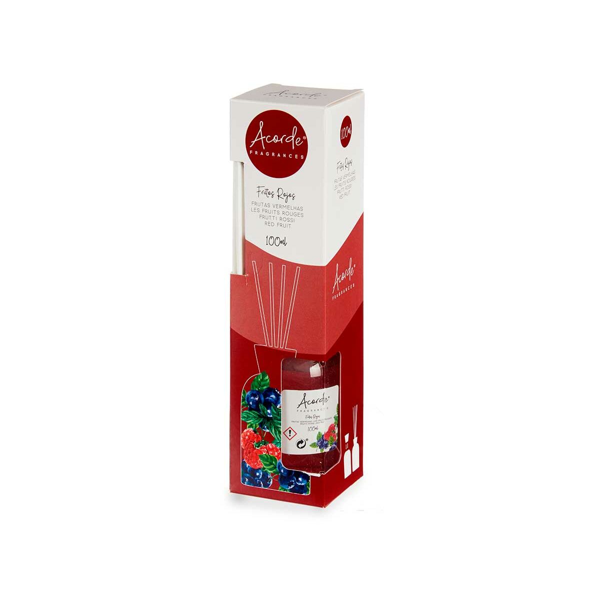 Varitas Perfumadas Acorde Frutos rojos 100 ml (12 Unidades)