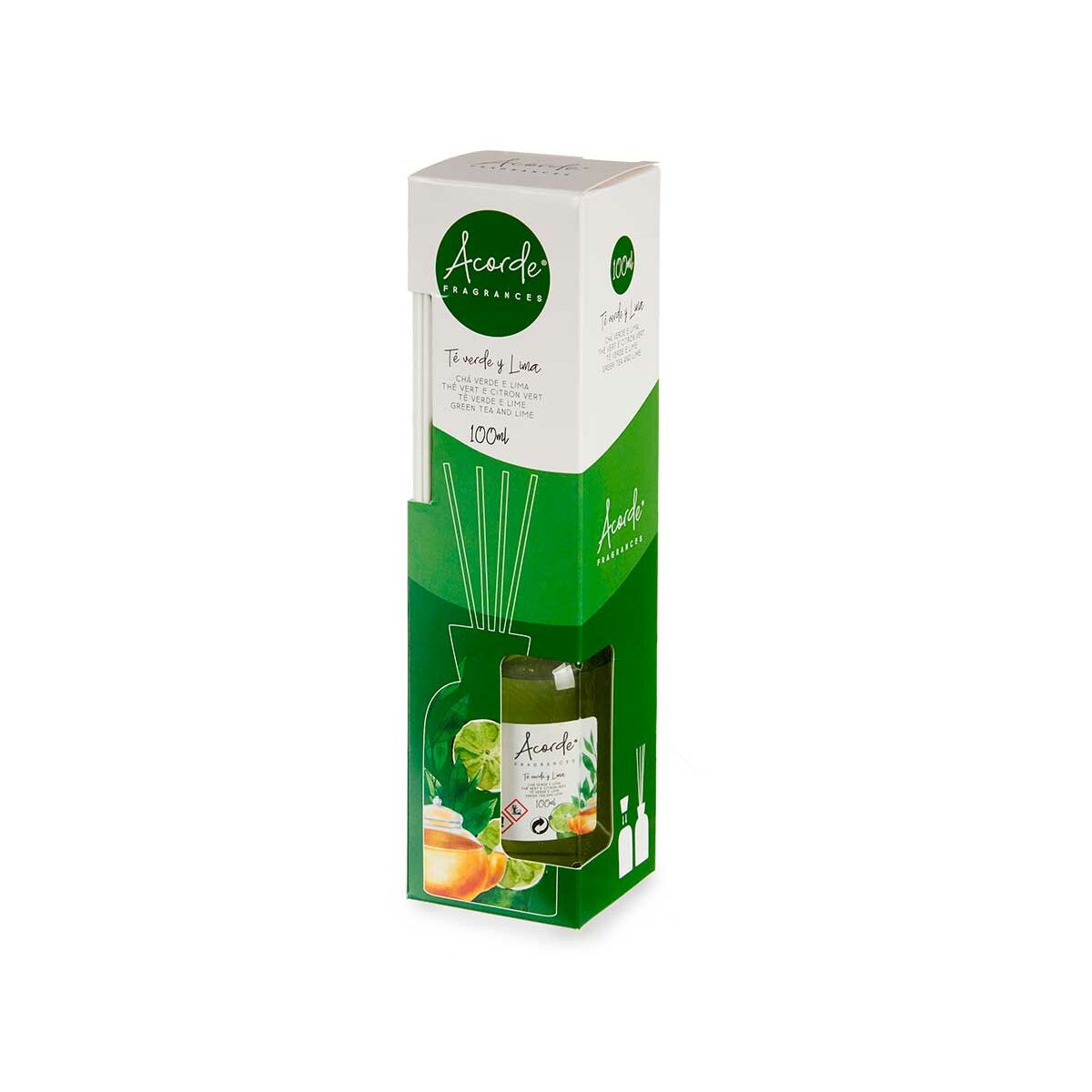 Varitas Perfumadas Acorde Lima Té Verde 100 ml (12 Unidades)