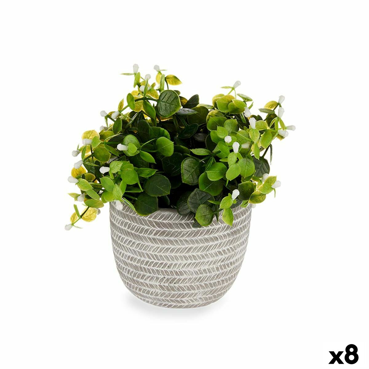 Planta Decorativa Ibergarden Plástico Flores 20 x 20,5 x 20 cm (8 Unidades)