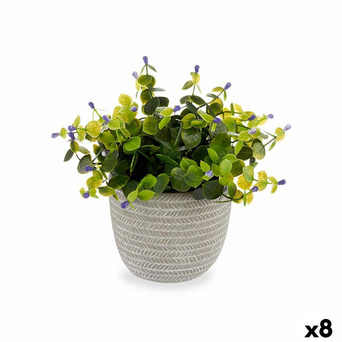 Planta Decorativa Ibergarden Plástico Flores 21 x 20,6 x 21 cm (8 Unidades)