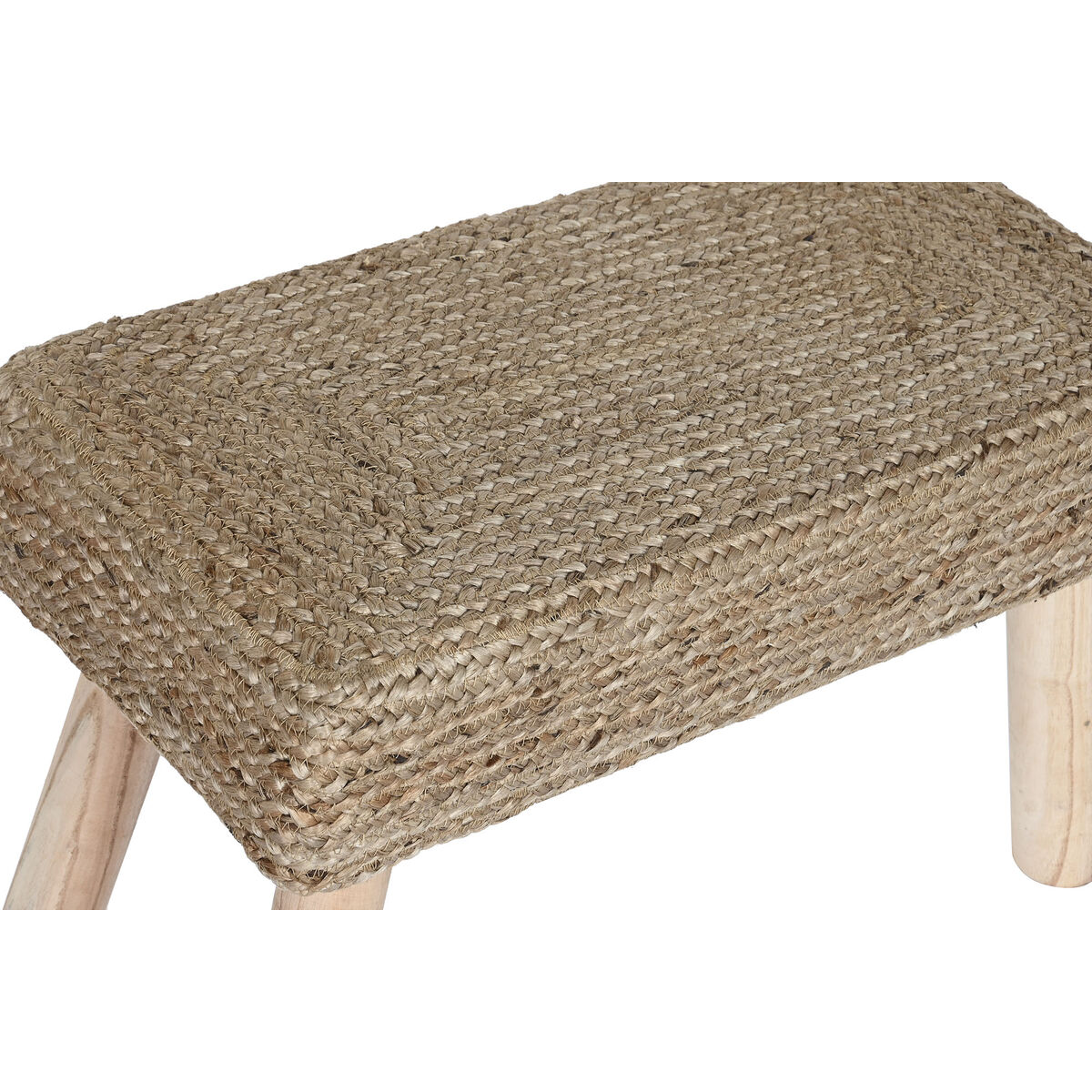 Reposapiés DKD Home Decor Marrón Yute Natural Urbano 60 x 30 x 40 cm