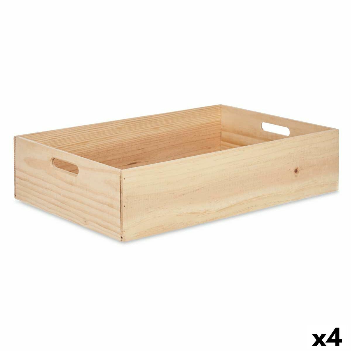 Caja Decorativa Gift Decor Natural Pino Madera de pino (4 Unidades)
