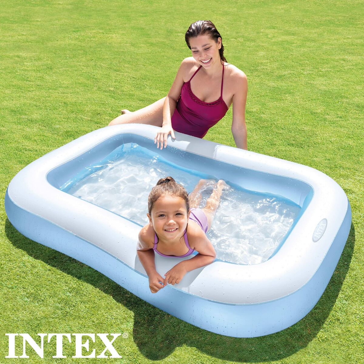 Piscina infantil Intex 57403NP Rectangular Azul 90 L 166 x 100 x 25 cm