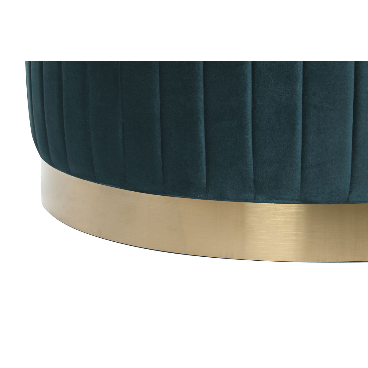 Reposapiés DKD Home Decor Verde Gris Burdeos Dorado Metal Terciopelo 80 x 80 x 45 cm