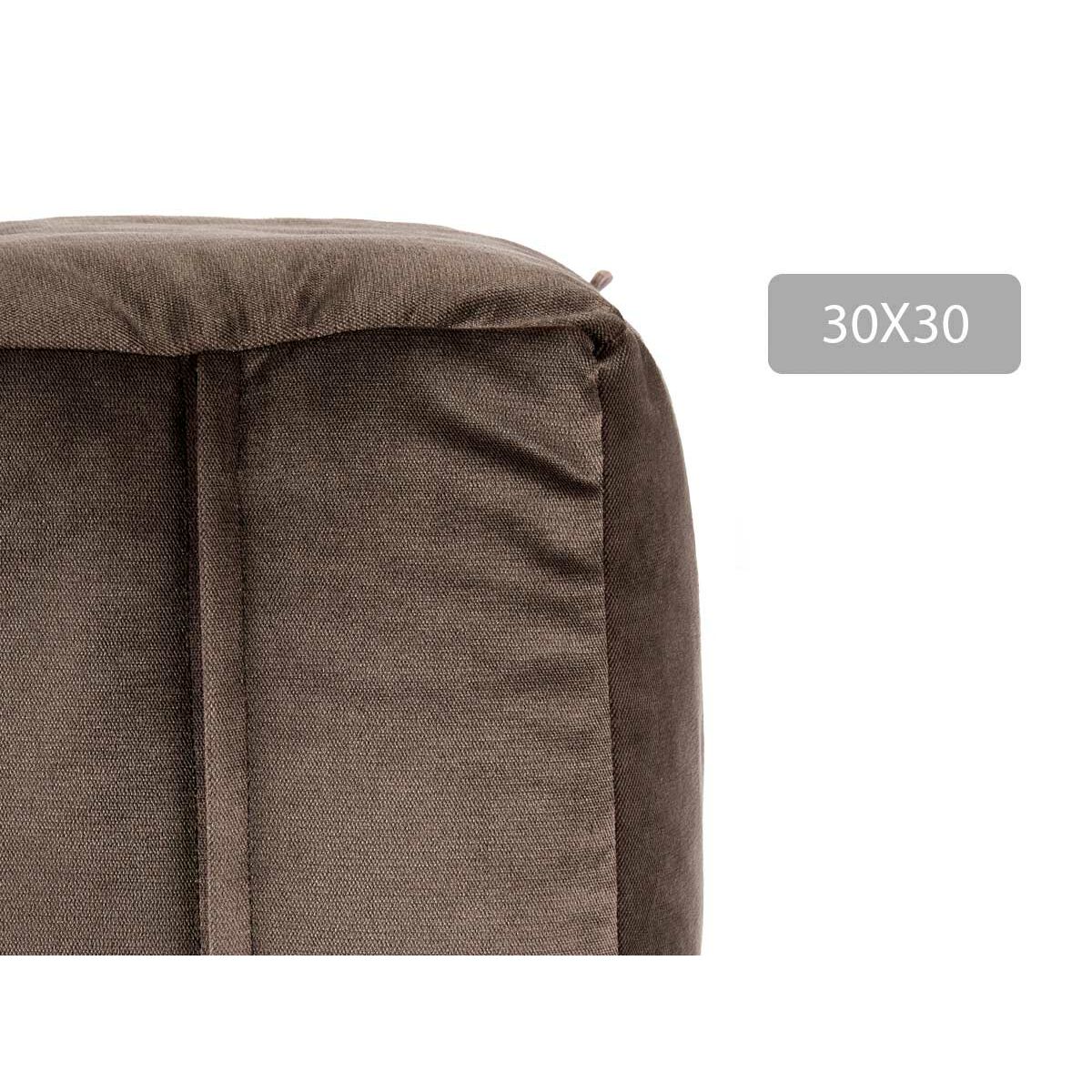 Puff Gift Decor Gris Poliestireno Terciopelo (4 Unidades)