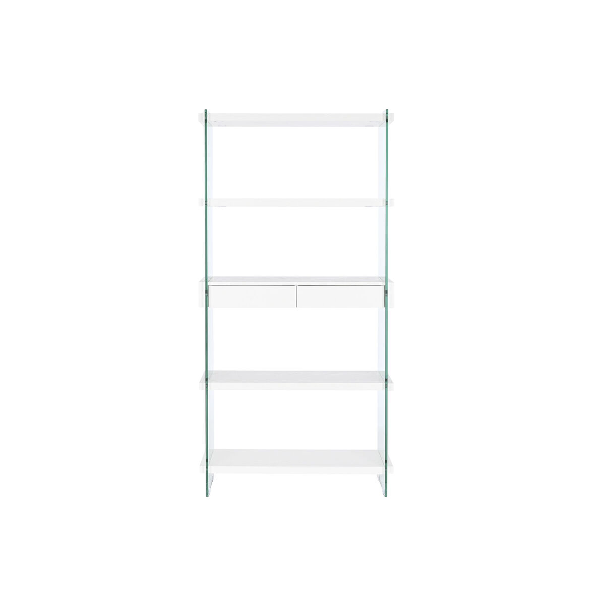 Estantería DKD Home Decor Blanco Transparente Cristal Madera MDF 90 x 35 x 180 cm (1)