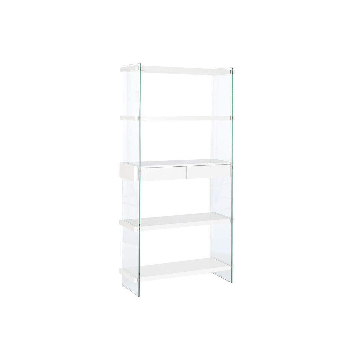 Estantería DKD Home Decor Blanco Transparente Cristal Madera MDF 90 x 35 x 180 cm (1)