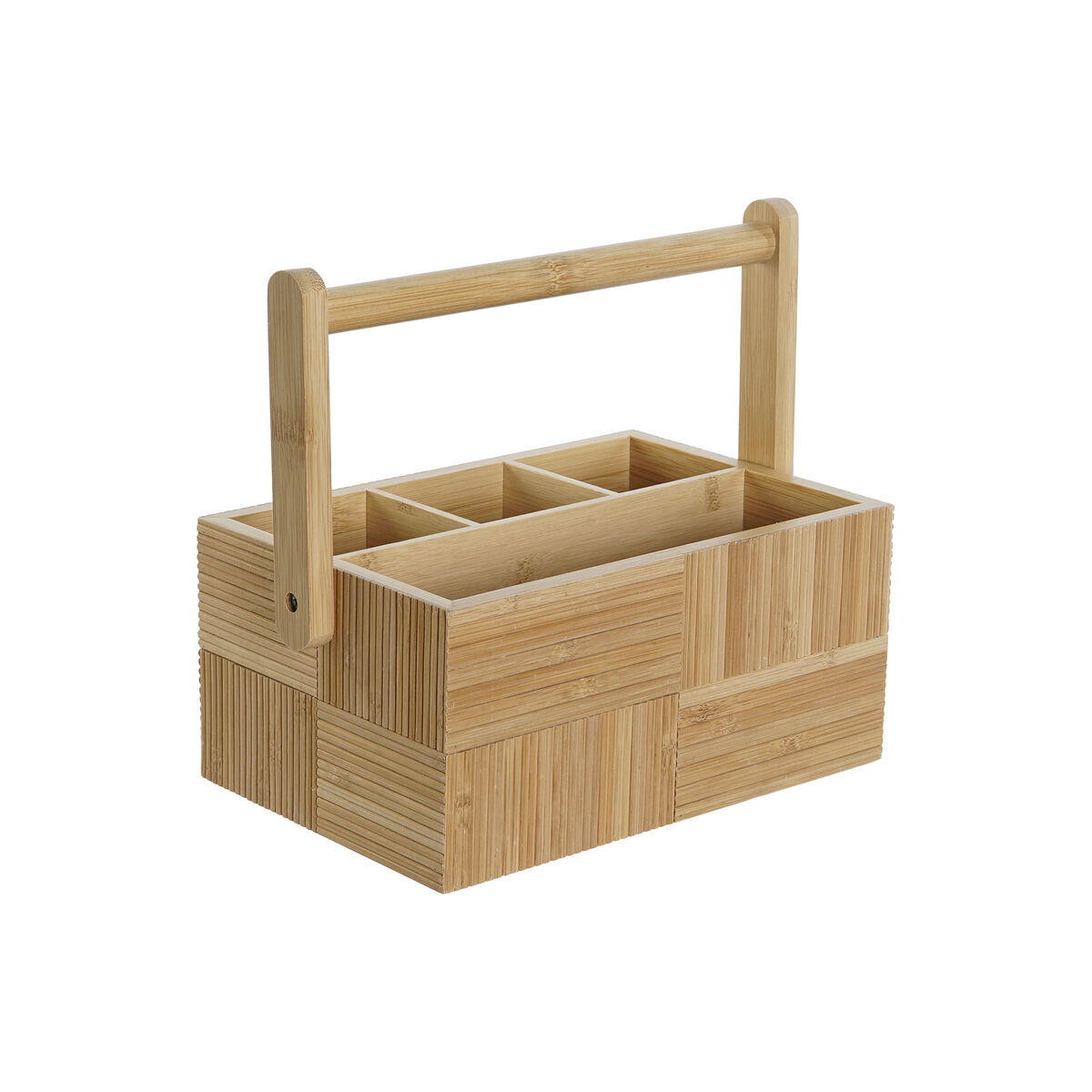 Cesto para cubiertos DKD Home Decor Natural Bambú 27 x 16,5 x 11,5 cm