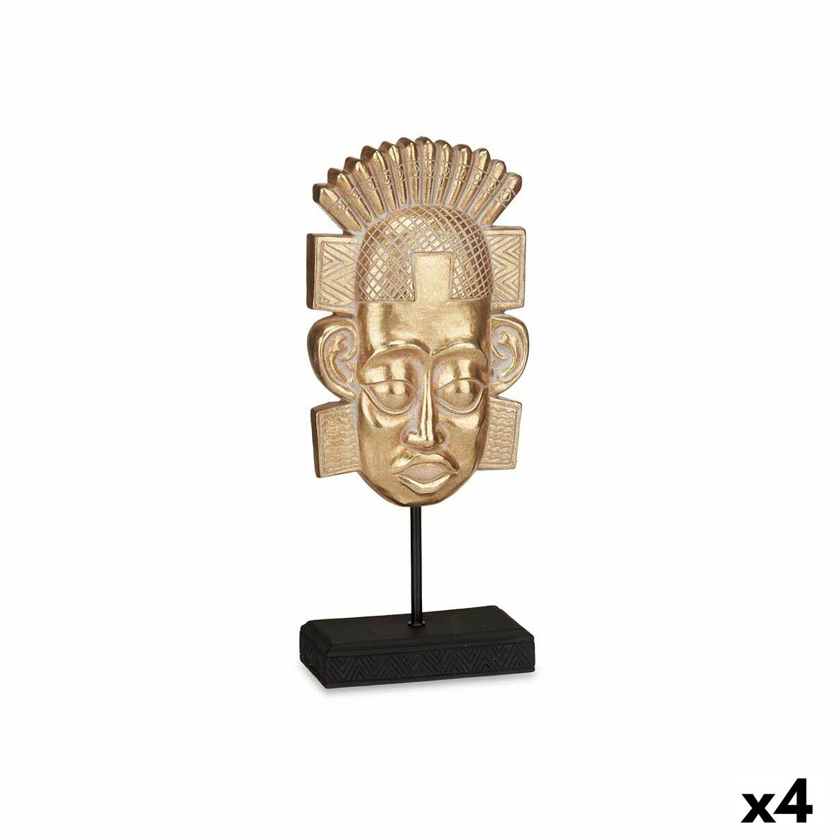 Figura Decorativa Gift Decor Dorado Indio 17,5 x 36 x 10,5 cm (4 Unidades)