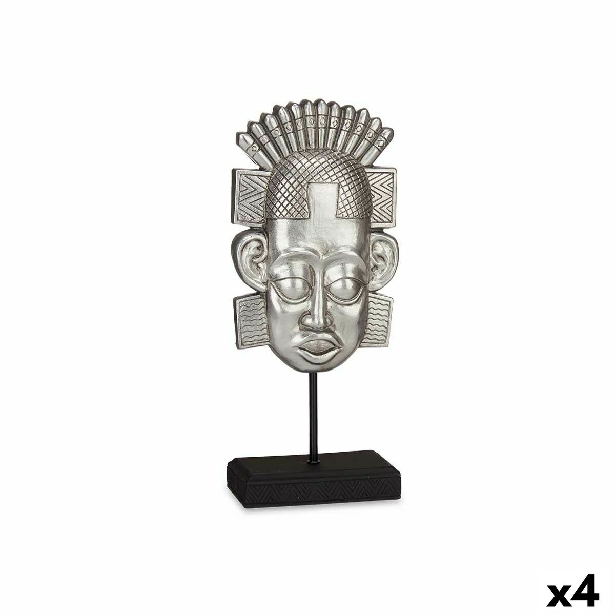 Figura Decorativa Gift Decor Plateado Plata Indio 17,5 x 36 x 10,5 cm (4 Unidades)