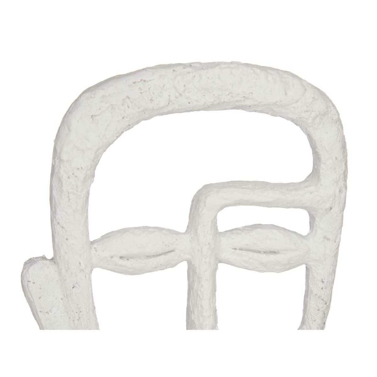 Figura Decorativa Gift Decor Blanco Cara 19,5 x 38 x 10,5 cm (4 Unidades)