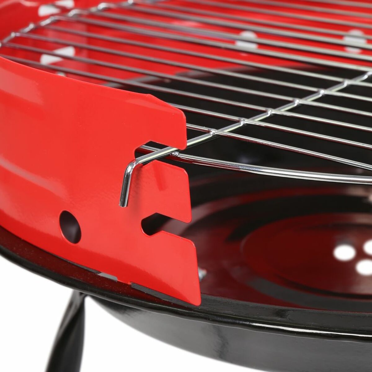 Barbacoa Negro Rojo 34 x 34 x 55 cm