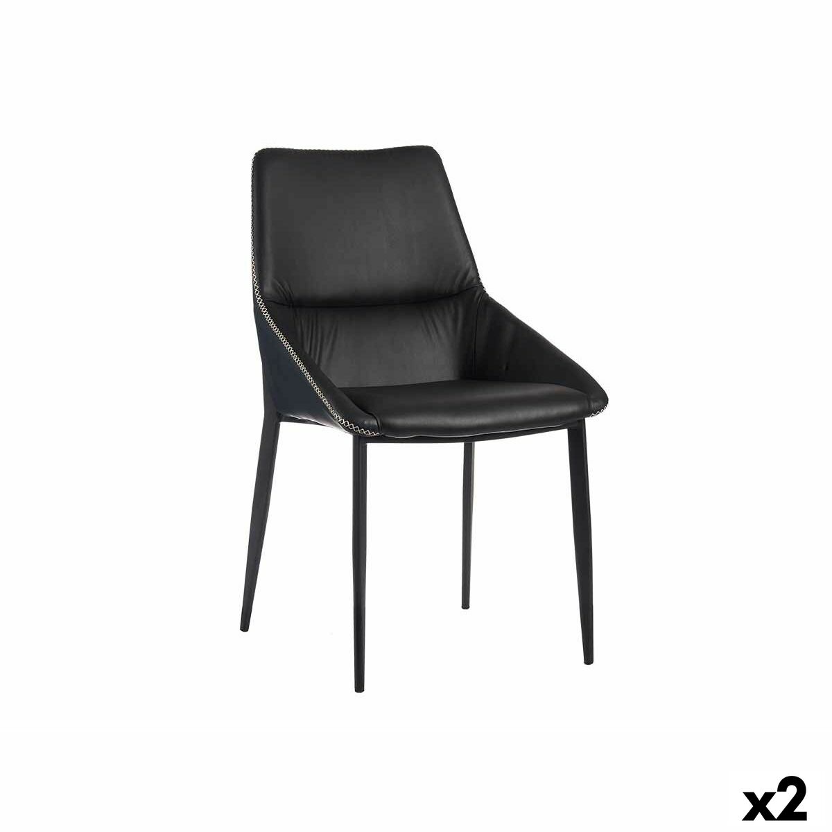 Sillón Gift Decor Azul Negro 50 x 87 x 61 cm Trenzado (2 Unidades)