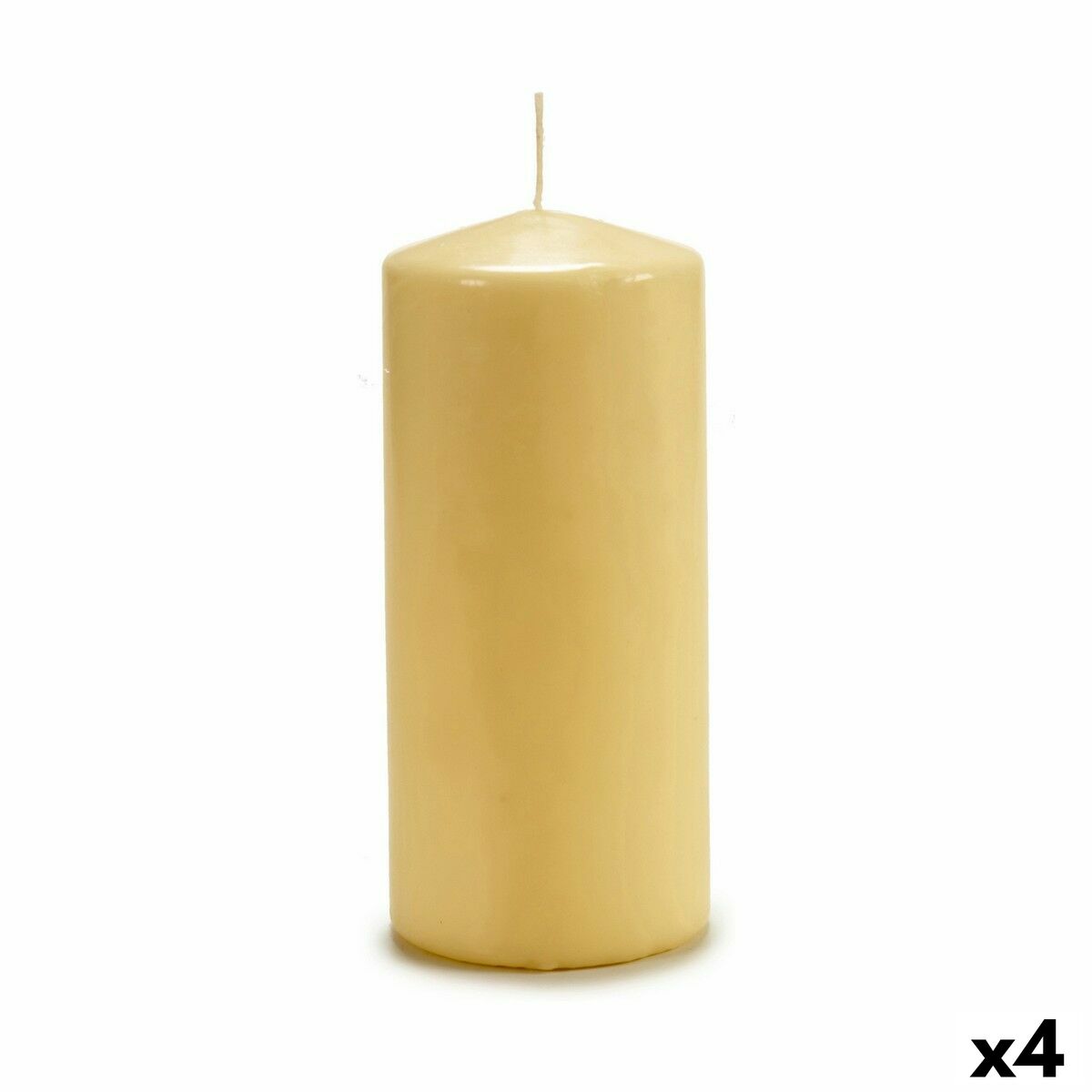 Vela Acorde Crema 9 x 20 x 9 cm 8,7 x 20 x 8,7 cm (4 Unidades)