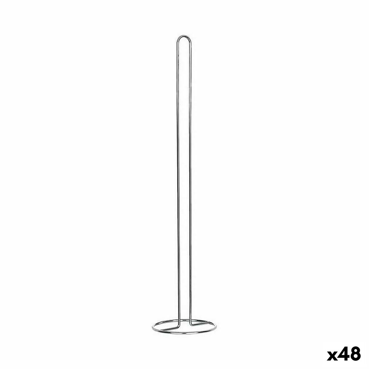 Portarrollos de Papel Higiénico Berilo Plateado 13,5 x 60,5 x 13,5 cm (48 Unidades)