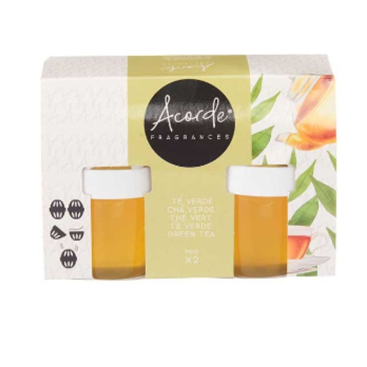 Set de Ambientadores Acorde Té Verde Gel (24 Unidades)