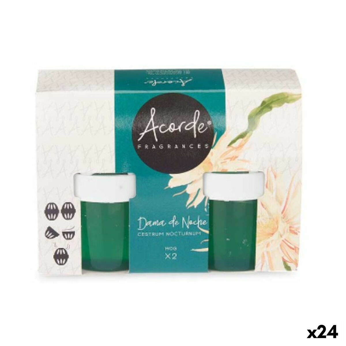 Set de Ambientadores Acorde Dama de noche Gel (24 Unidades)