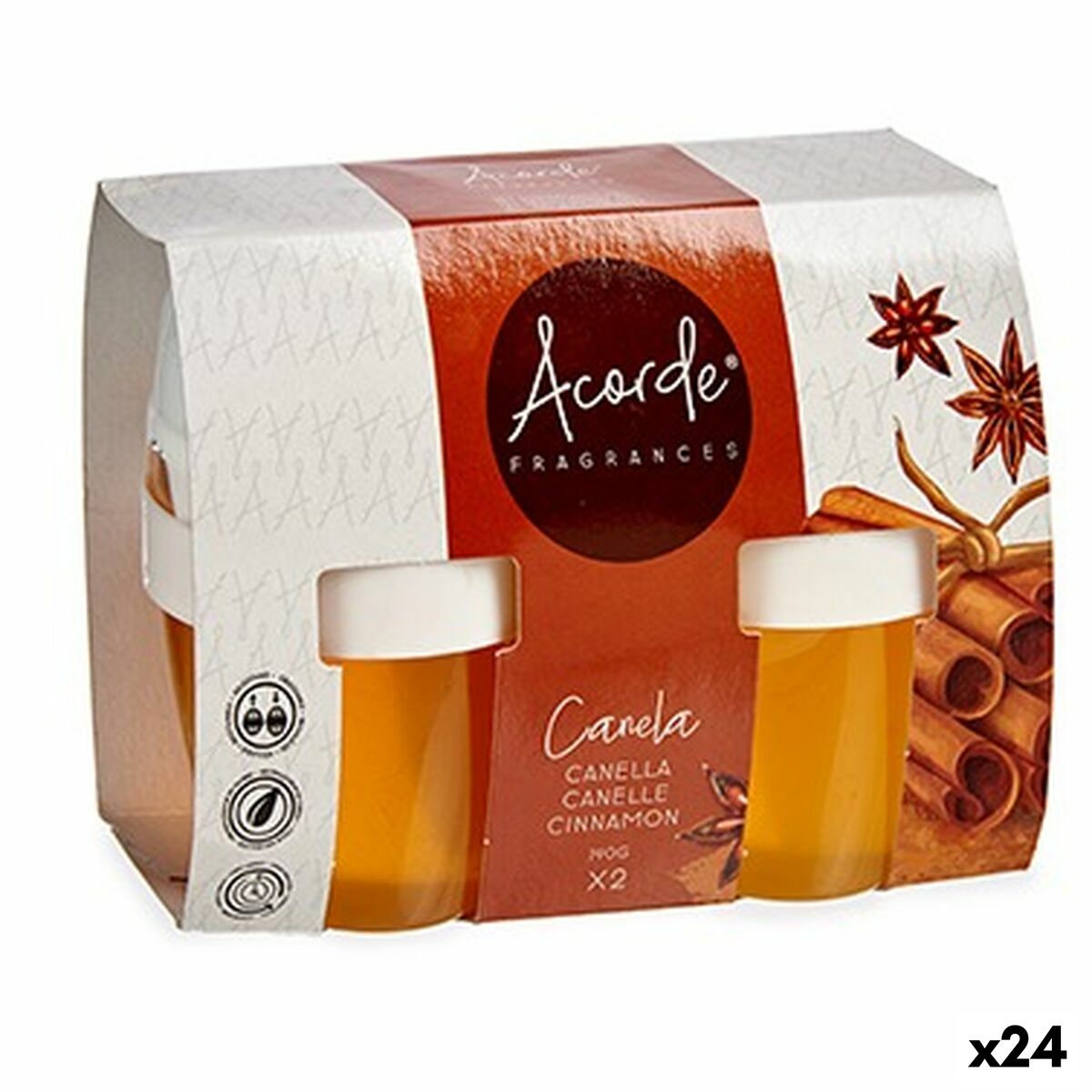 Set de Ambientadores Acorde Canela Gel (24 Unidades)