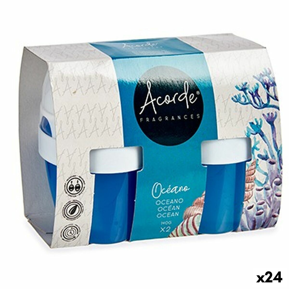 Set de Ambientadores Acorde Océano Gel (24 Unidades)