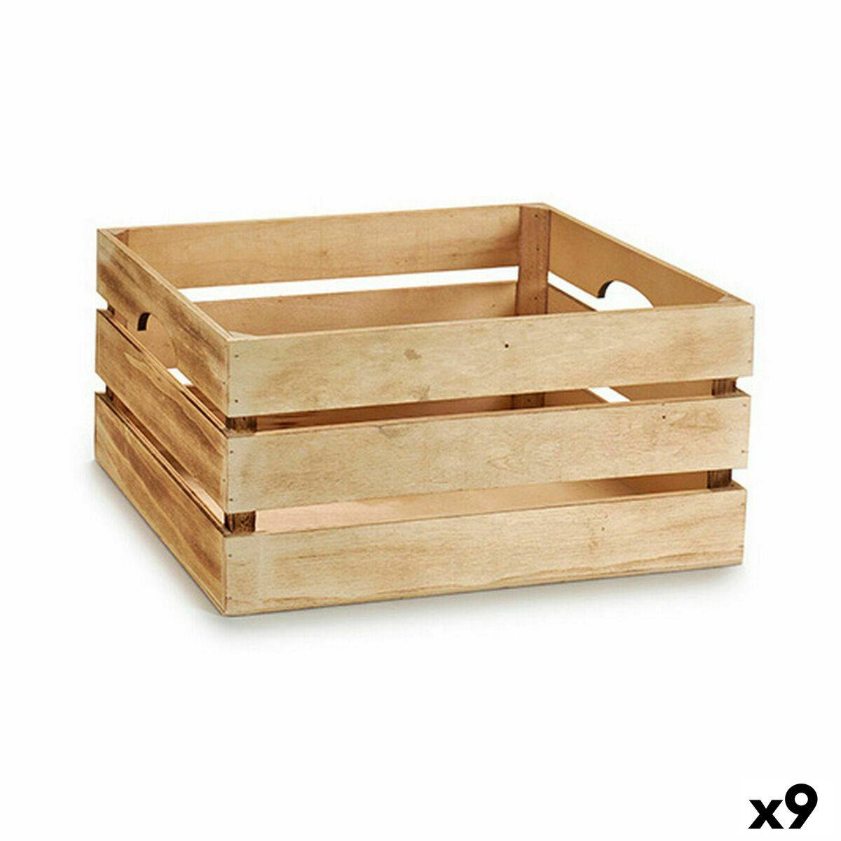 Caja Decorativa Gift Decor Marrón Madera (9 Unidades)