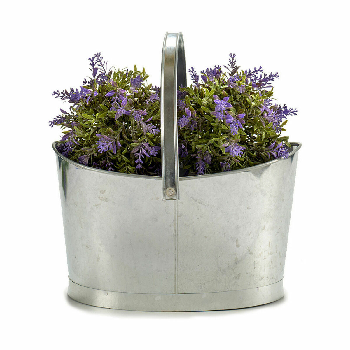 Maceta Ibergarden Plateado Zinc Cesta 21 x 19,5 x 35,5 cm (12 Unidades)