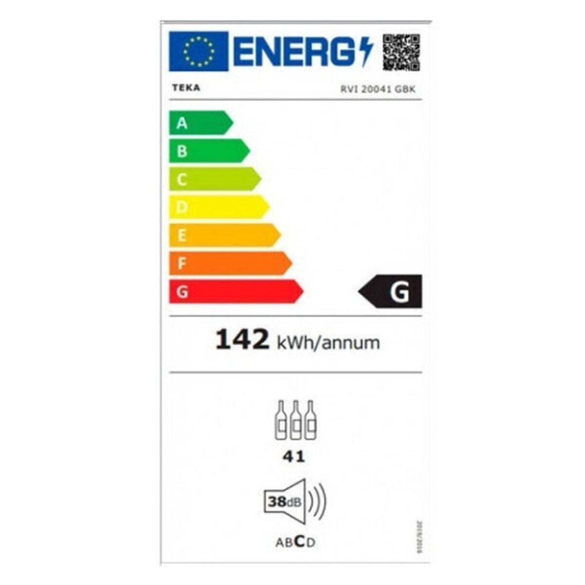 Vinoteca Teka RVI 20041 GBK Negro