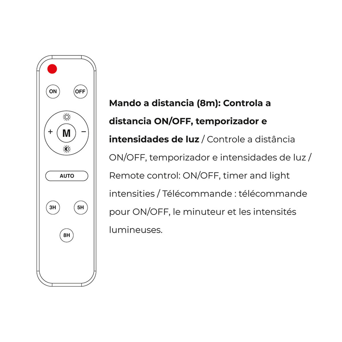 Foco Proyector EDM 31855 200 W 1500 lm Mando a distancia Panel solar fotovoltaico (6500 K)