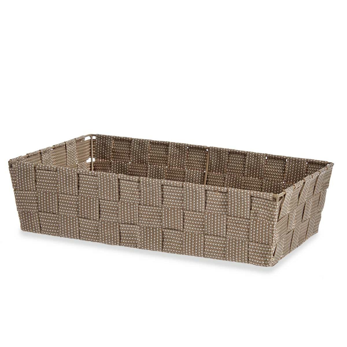 Cesta Multiusos Kipit Beige Poliéster Tela Trenzada 3,8 L (18 Unidades)