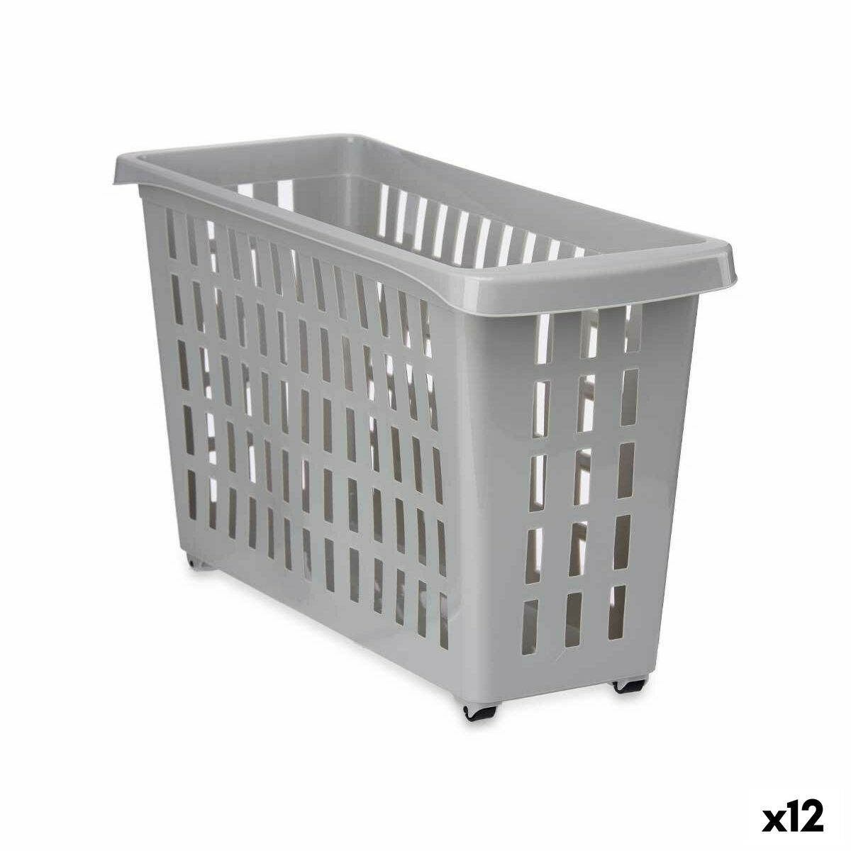 Organizador para Armario de Cocina Kipit Gris 17,5 x 26 x 46 cm Con ruedas (12 Unidades)