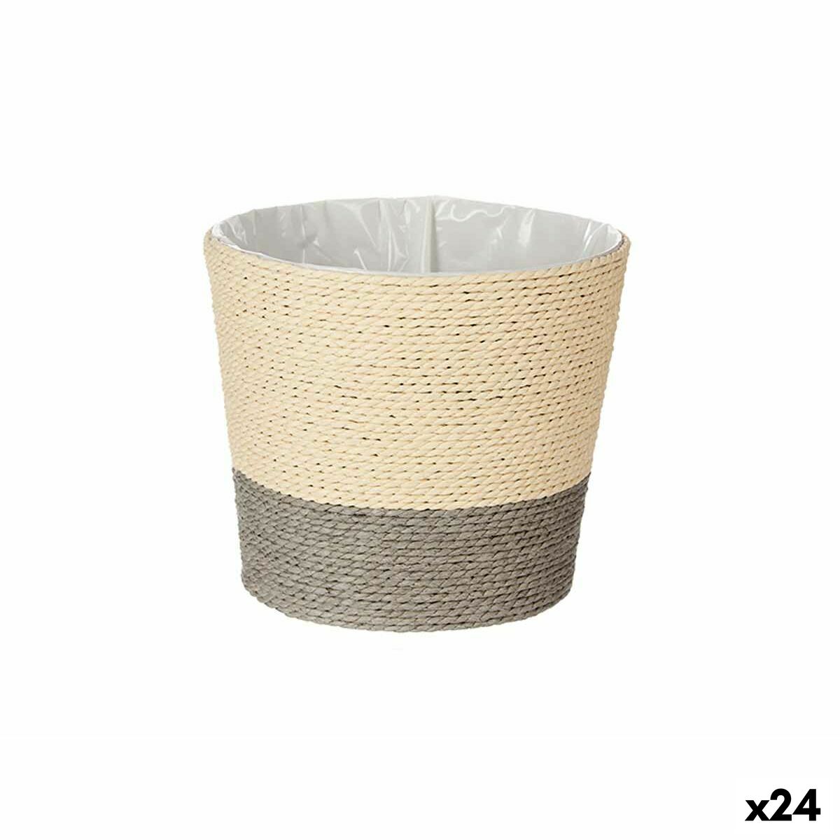 Macetero Ibergarden Gris Cuerda Plástico 19,5 x 16,5 x 19,5 cm (24 Unidades)