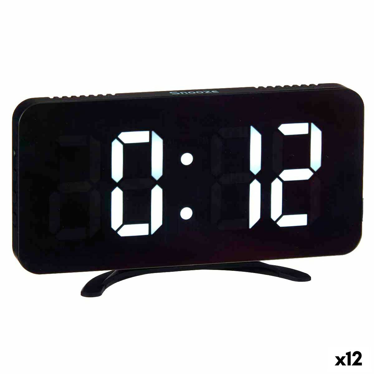 Reloj Digital de Sobremesa Gift Decor Negro (12 Unidades)