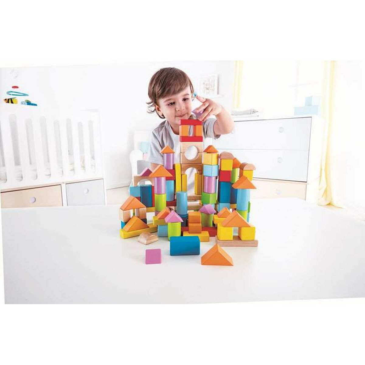 Juego de Construcción con Bloques Hape 101 Piezas 27 x 22 x 13 cm