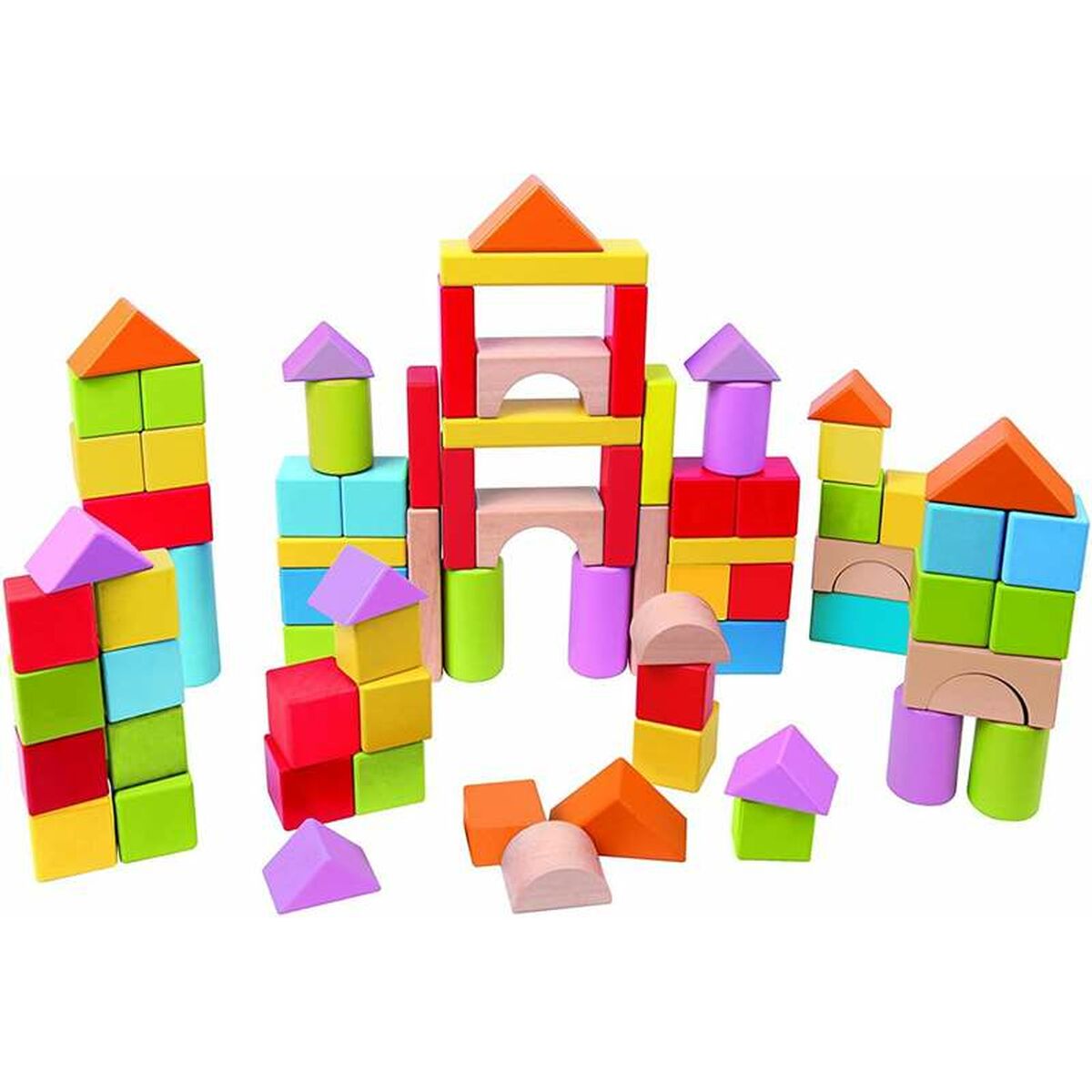 Juego de Construcción con Bloques Hape 101 Piezas 27 x 22 x 13 cm