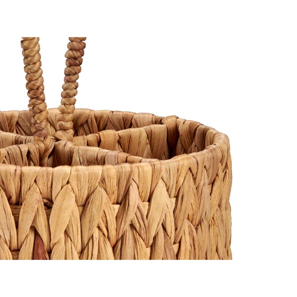 Cesto para cubiertos Gift Decor Marrón Metal Jacinto de agua 20 x 30 x 20 cm (12 Unidades)