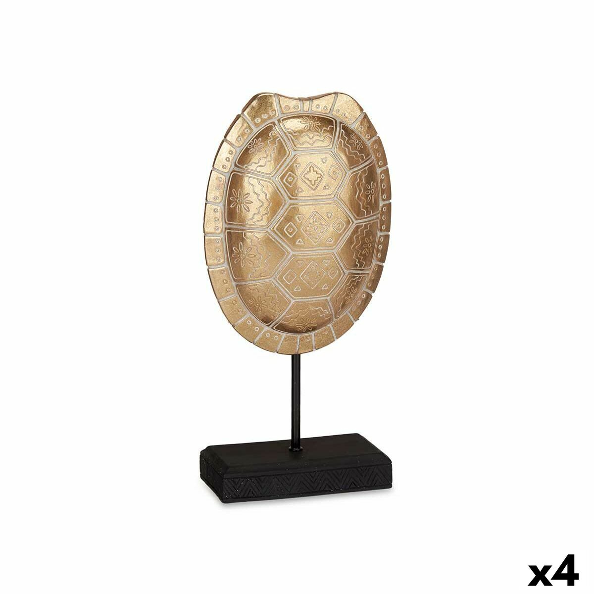 Figura Decorativa Gift Decor Dorado Tortuga 17,5 x 36 x 10,5 cm (4 Unidades)
