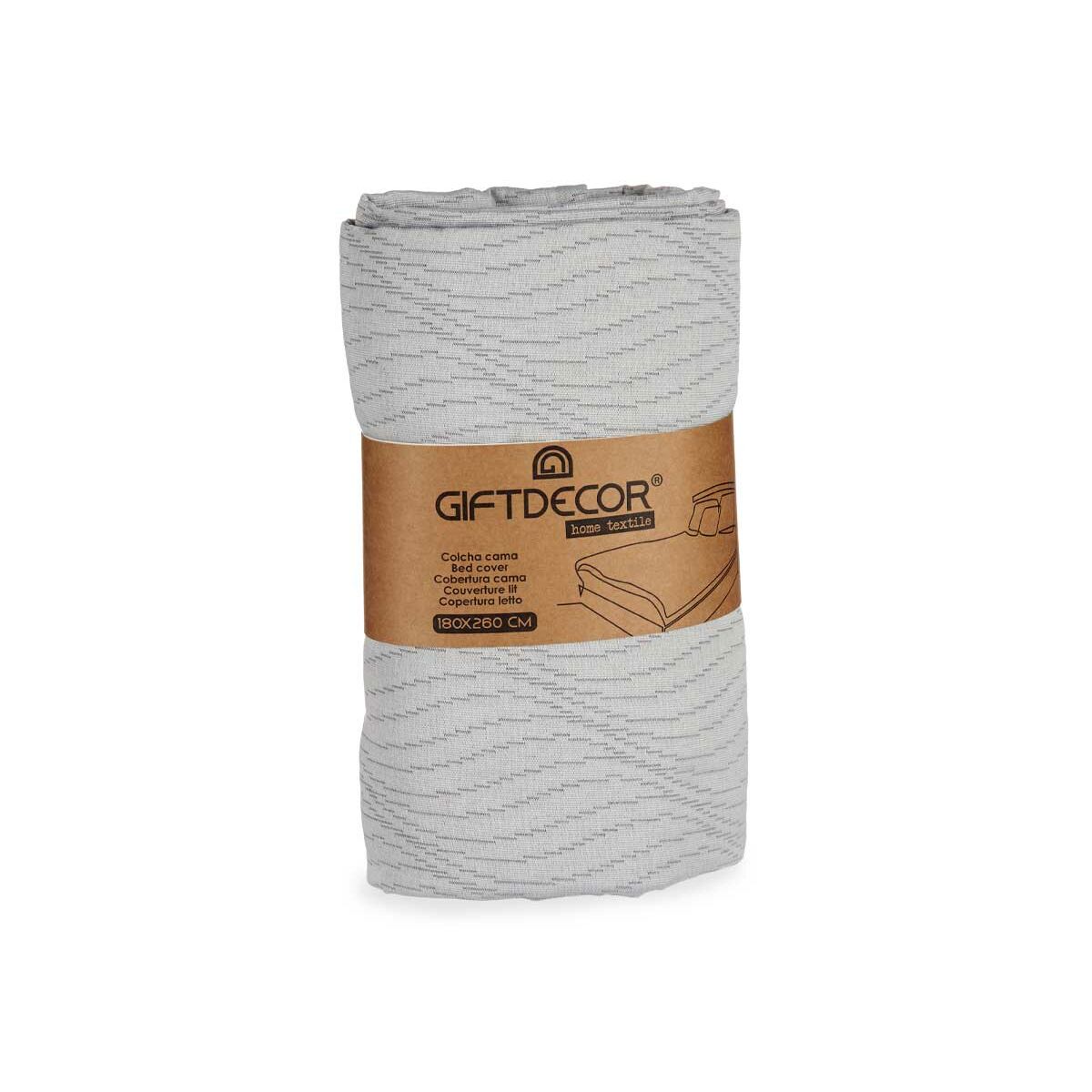Colcha Gift Decor Gris 180 x 260 cm (4 Unidades)