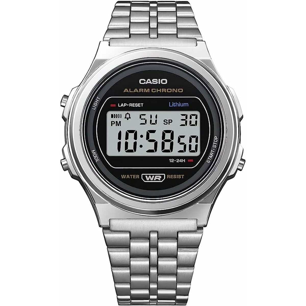 Reloj Unisex Casio  A171WE-1AEF Plateado (Ø 36 mm) (37,5 mm)