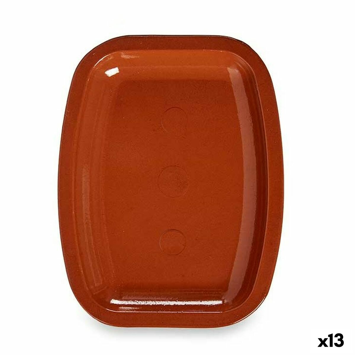 Fuente para Horno La Dehesa Barro cocido 26 x 2,5 x 20,5 cm (13 Unidades)