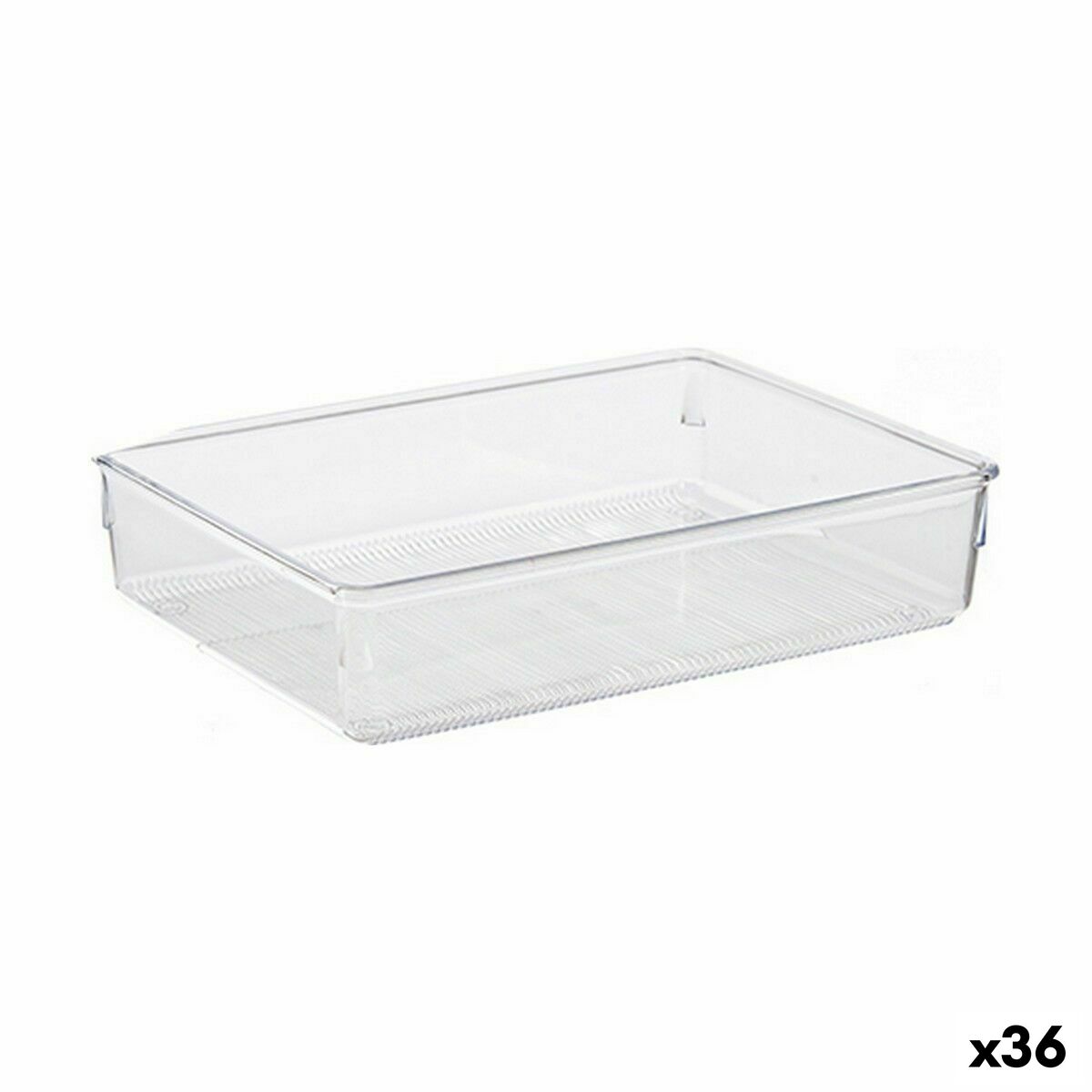 Organizador Multiusos Transparente Plástico 24 x 5,5 x 15,8 cm Multiusos (36 Unidades)