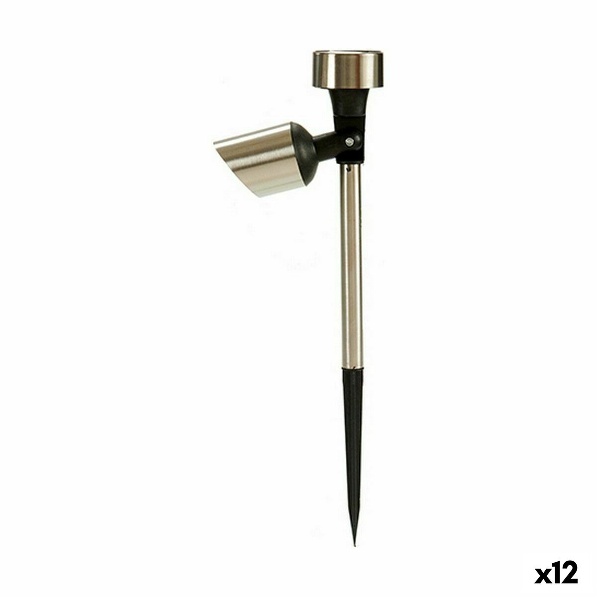 Baliza Ibergarden Plateado Acero 15 x 10 x 28 cm 15 x 29 x 10 cm Articulada Carga solar (12 Unidades)