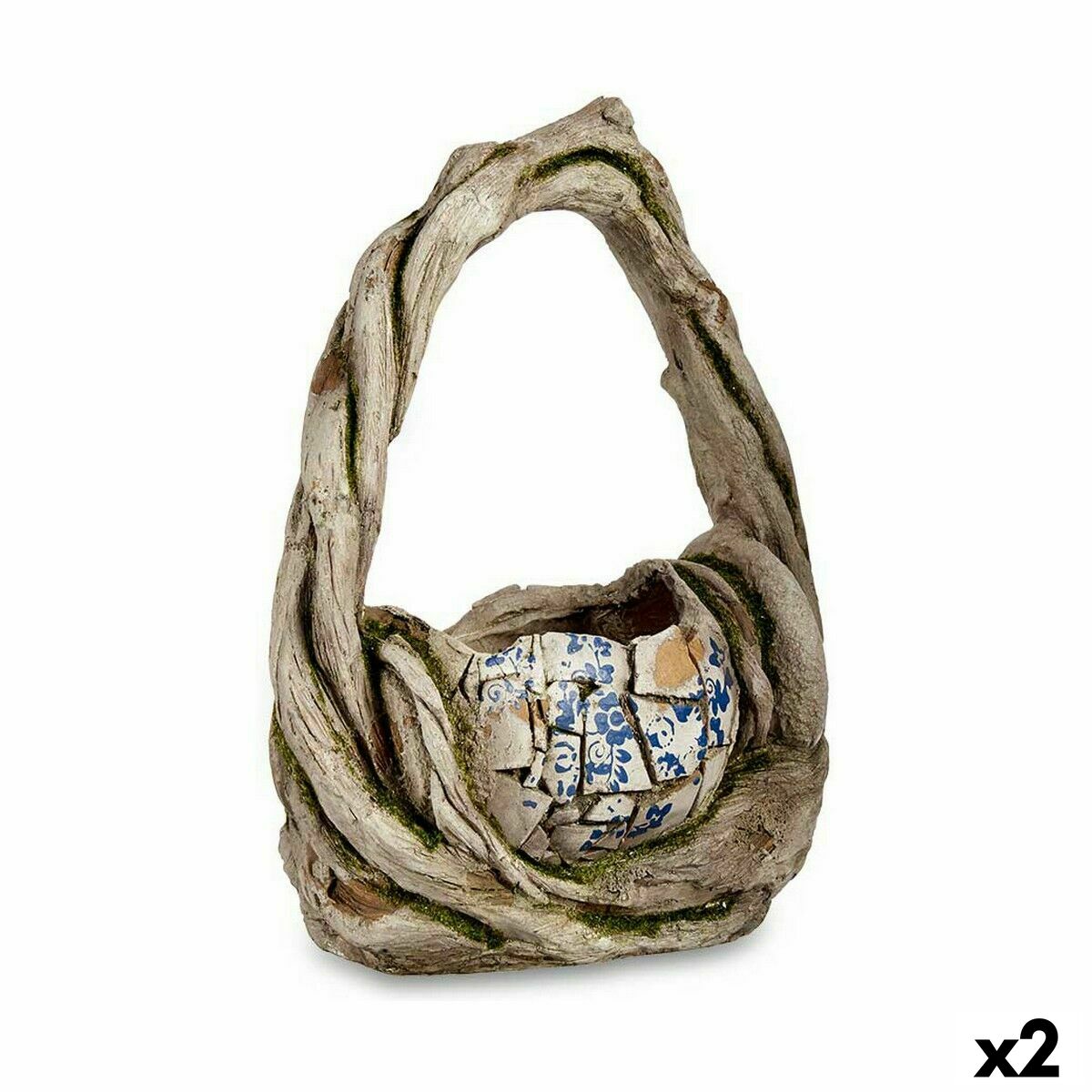 Figura Decorativa para Jardín Ibergarden Poliresina Jarrón 17 x 44 x 34,5 cm (2 Unidades)