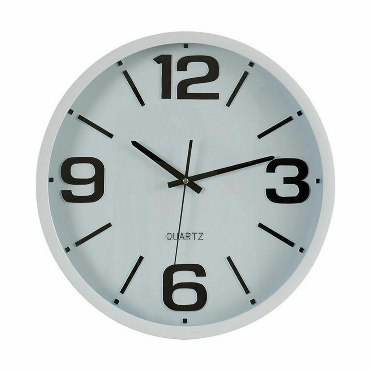 Reloj de Pared Gift Decor Blanco Negro Cristal Plástico 40 x 40 x 5 cm 40 x 5 x 40 cm (6 Unidades)