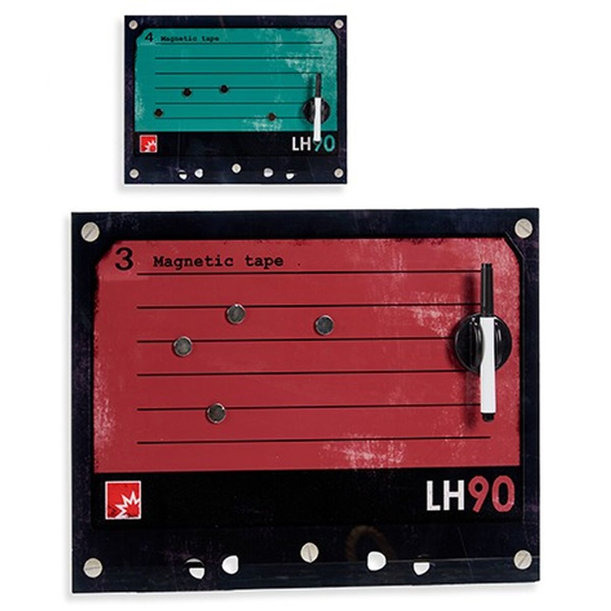 Pizarra Magnética con Rotulador Gift Decor Amarillo Marrón Rojo Verde 40 x 30 cm 1 x 40 x 30 cm (4 Unidades)