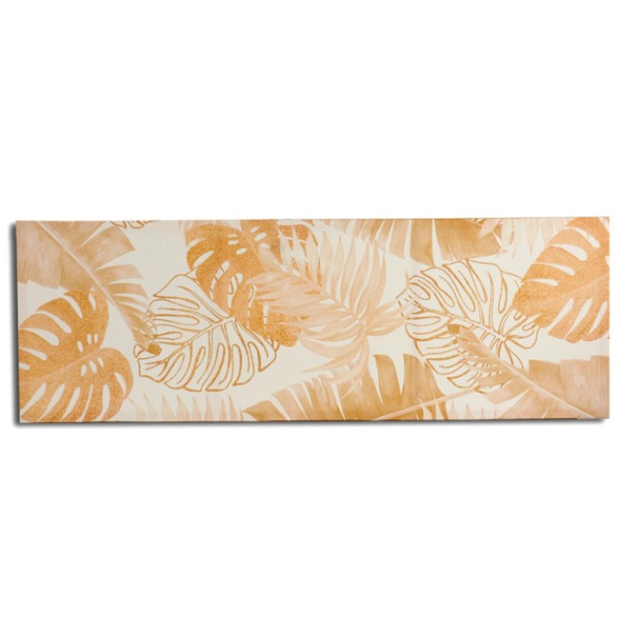Lienzo Gift Decor Dorado Hoja de planta 135 x 45 x 1,5 cm (6 Unidades)