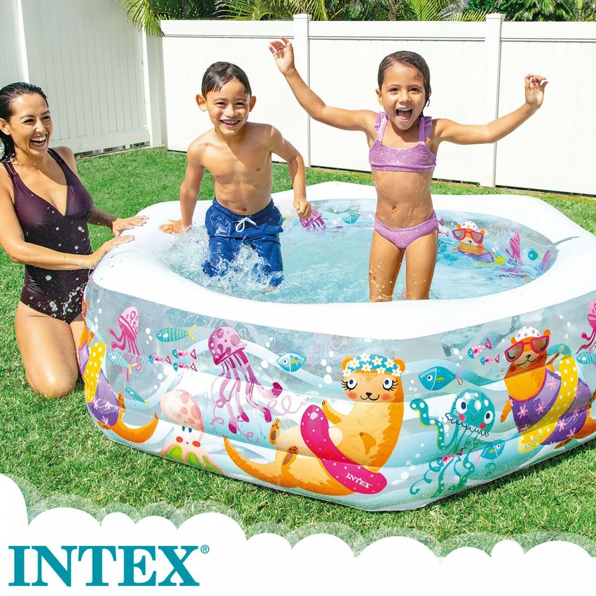 Piscina Hinchable   Intex         Acuario 191 x 61 x 178 cm  