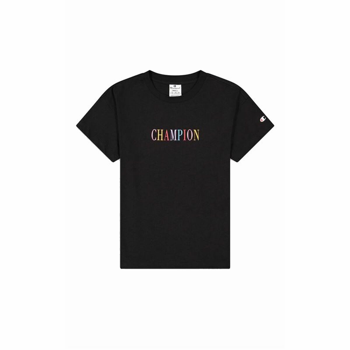 Camiseta de Manga Corta Mujer Champion Crewneck Croptop Negro