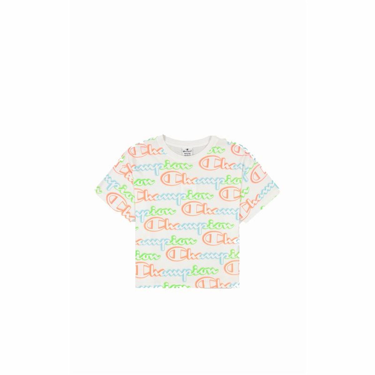 Camiseta de Manga Corta Mujer Champion Crewneck Croptop Blanco